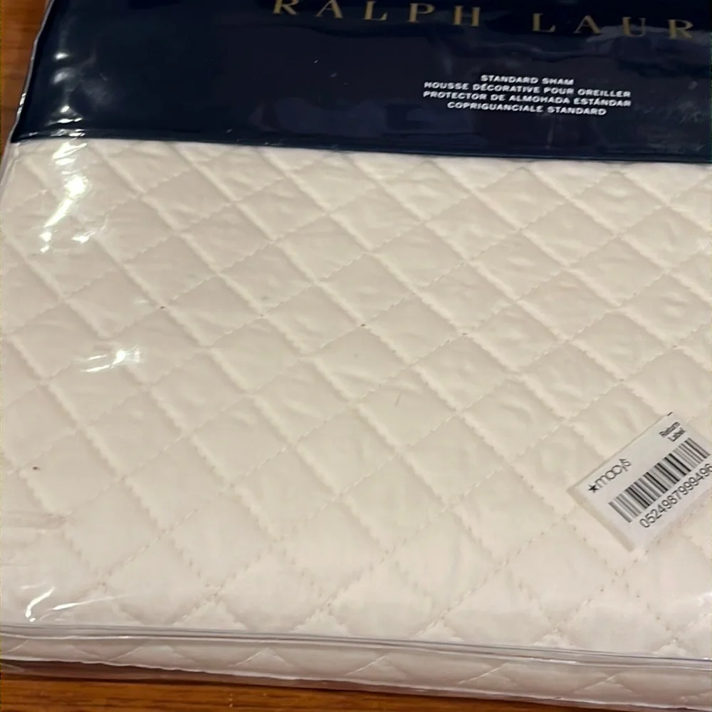 Ralph Lauren Wyatt Standard Pillow Sham Hollywood Cream
